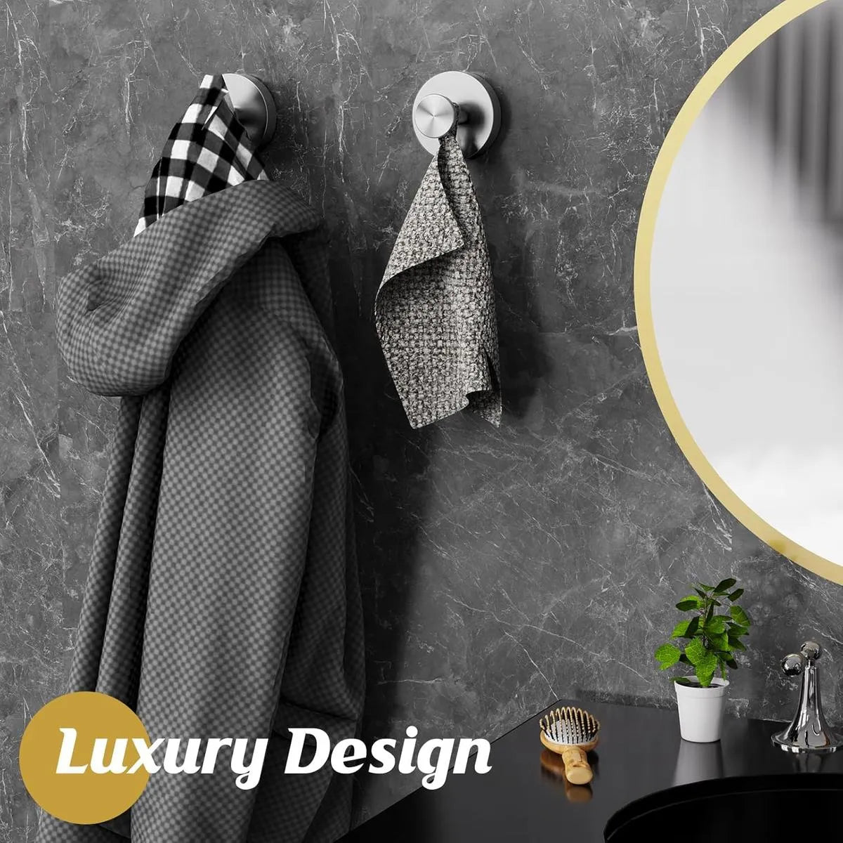 Mroace Heavy Duty Waterproof Rustproof Suction Cup Hooks