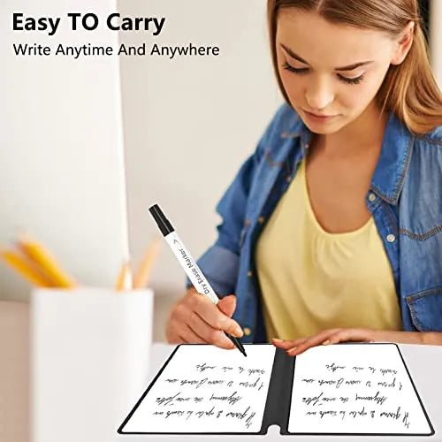 Mroace Reusable Dry Erase Whiteboard Notebook