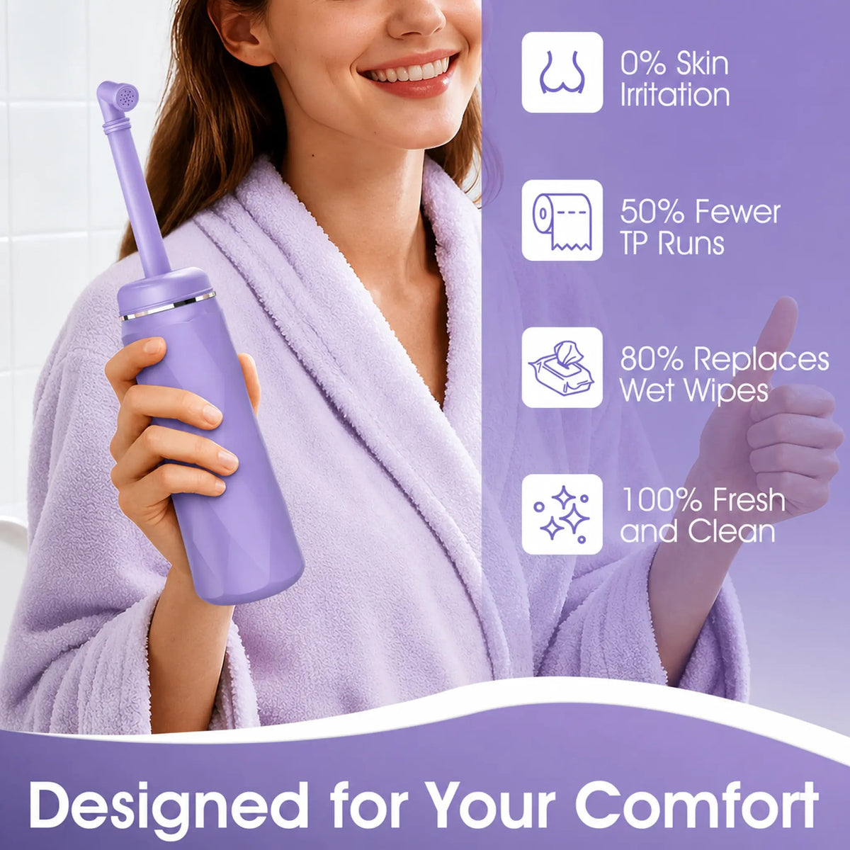Mroace Portable Handheld Bidet Sprayer Bottle