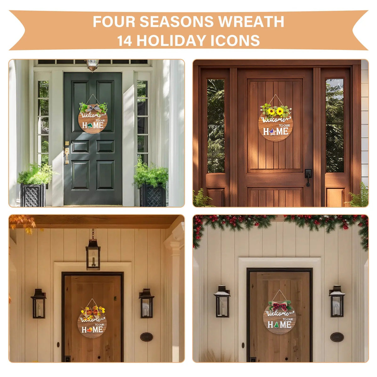 Mroace Wooden Welcome Door Sign