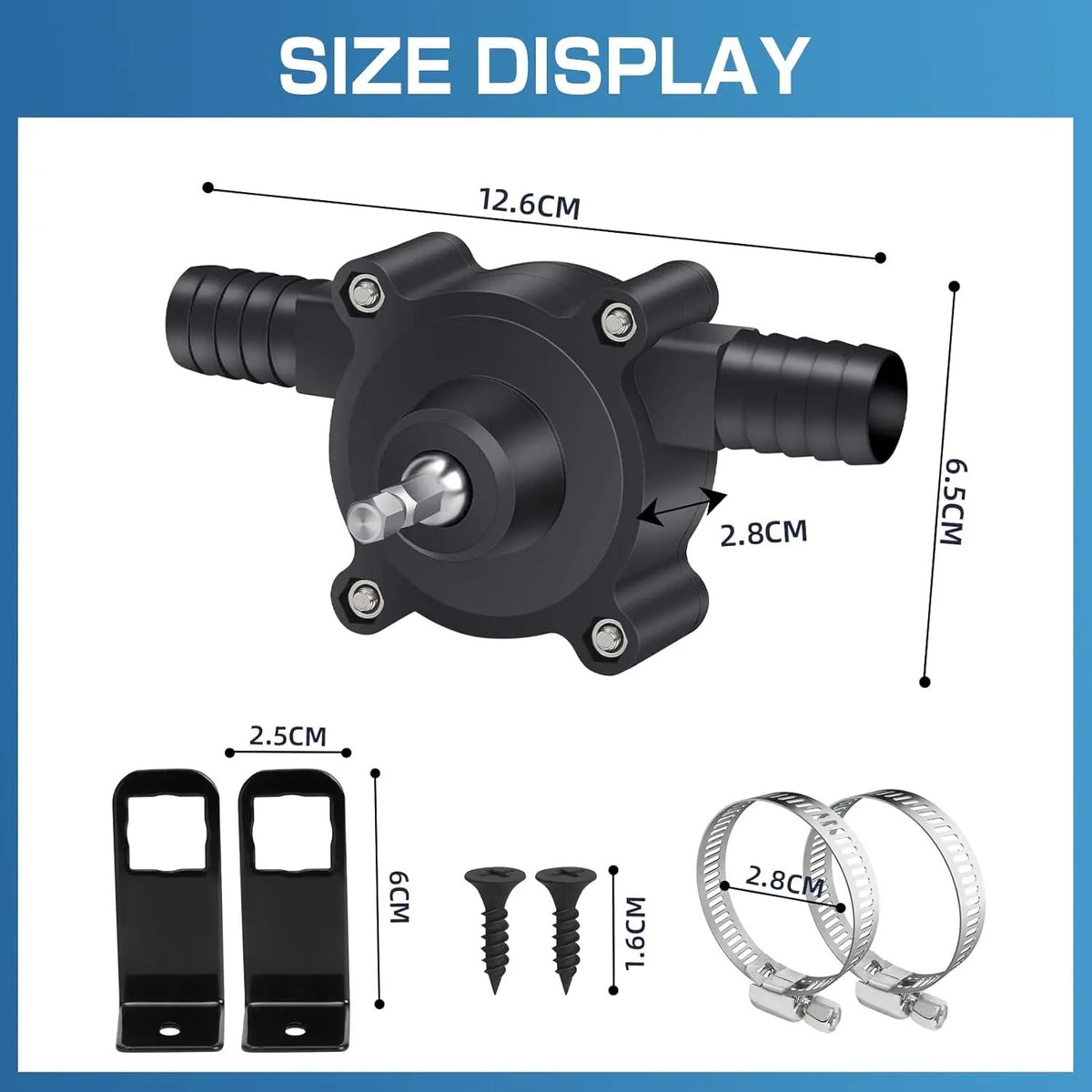 Mroace Drill Powered Self Priming Liquid Transfer Pump