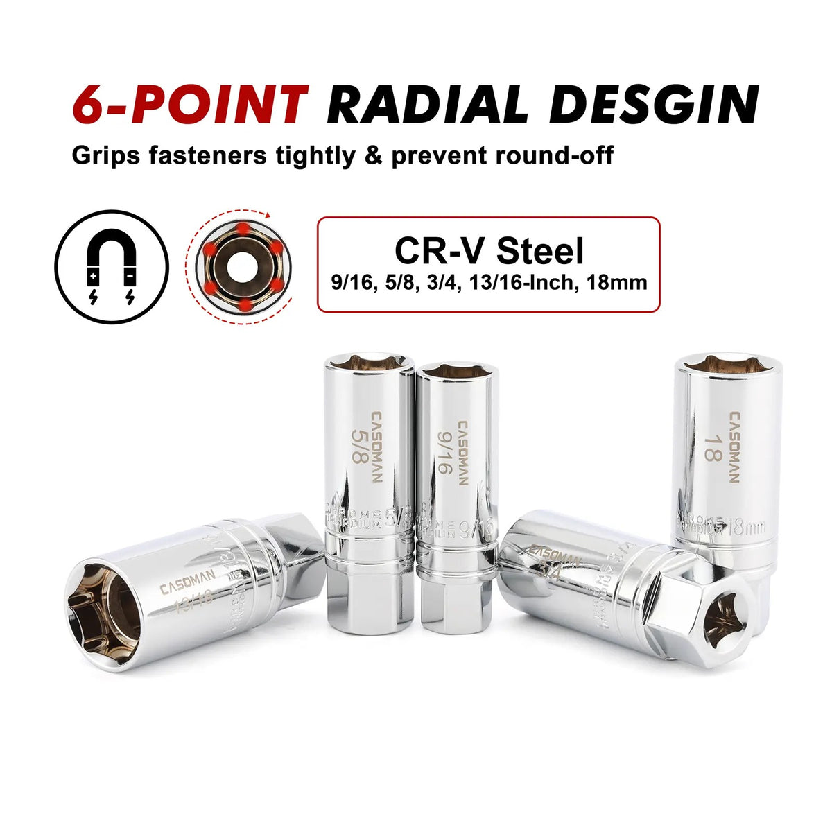Mroace Magnetic Spark Plug Socket Set