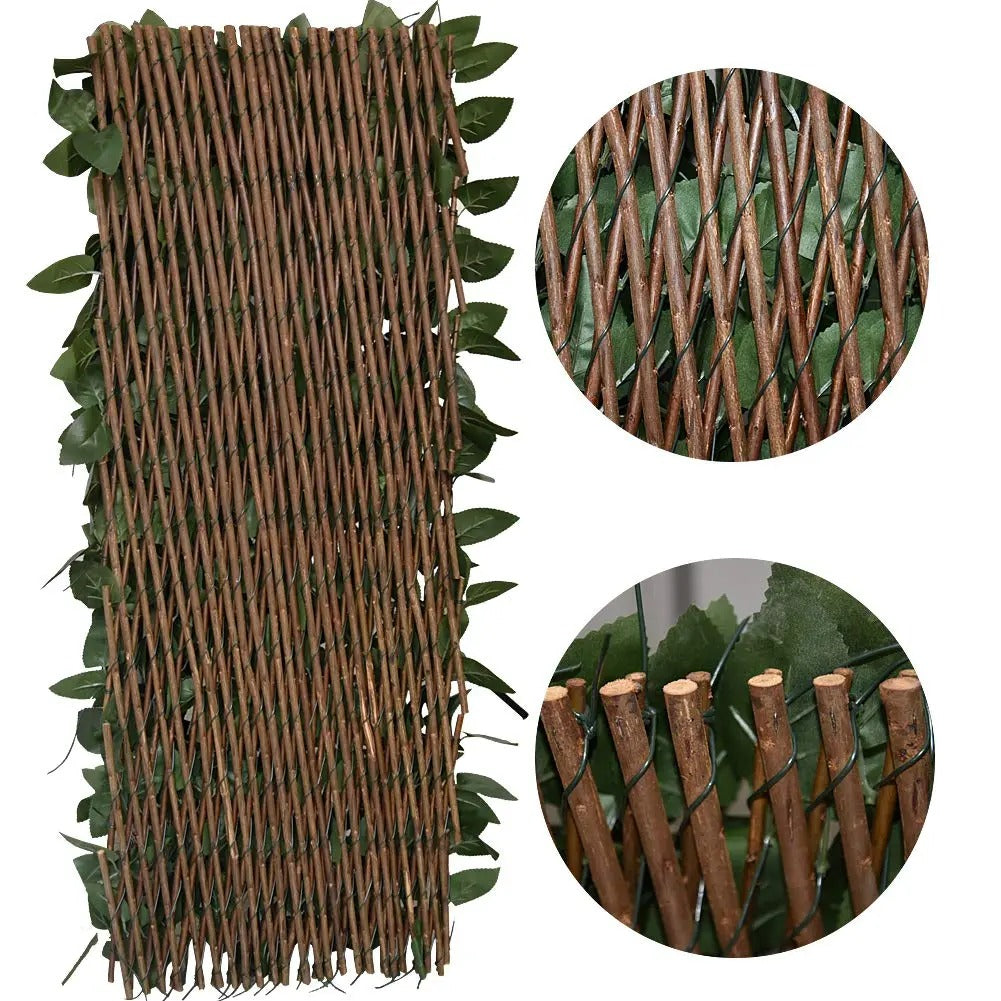 Mroace Expandable Artificial Ivy Privacy Fence Screen
