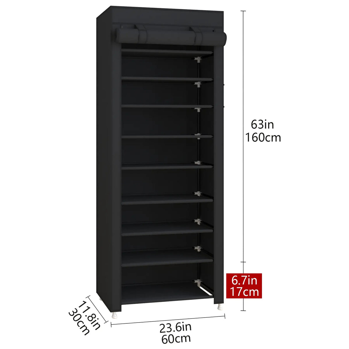 Mroace Adjustable Dustproof Shoe Storage Rack