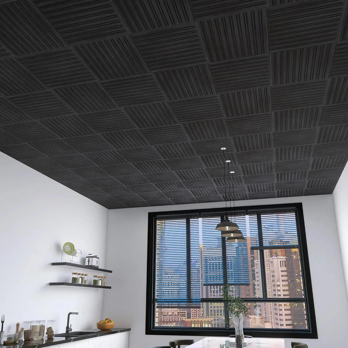 Mroace Self Adhesive Striped PVC Wall Panels