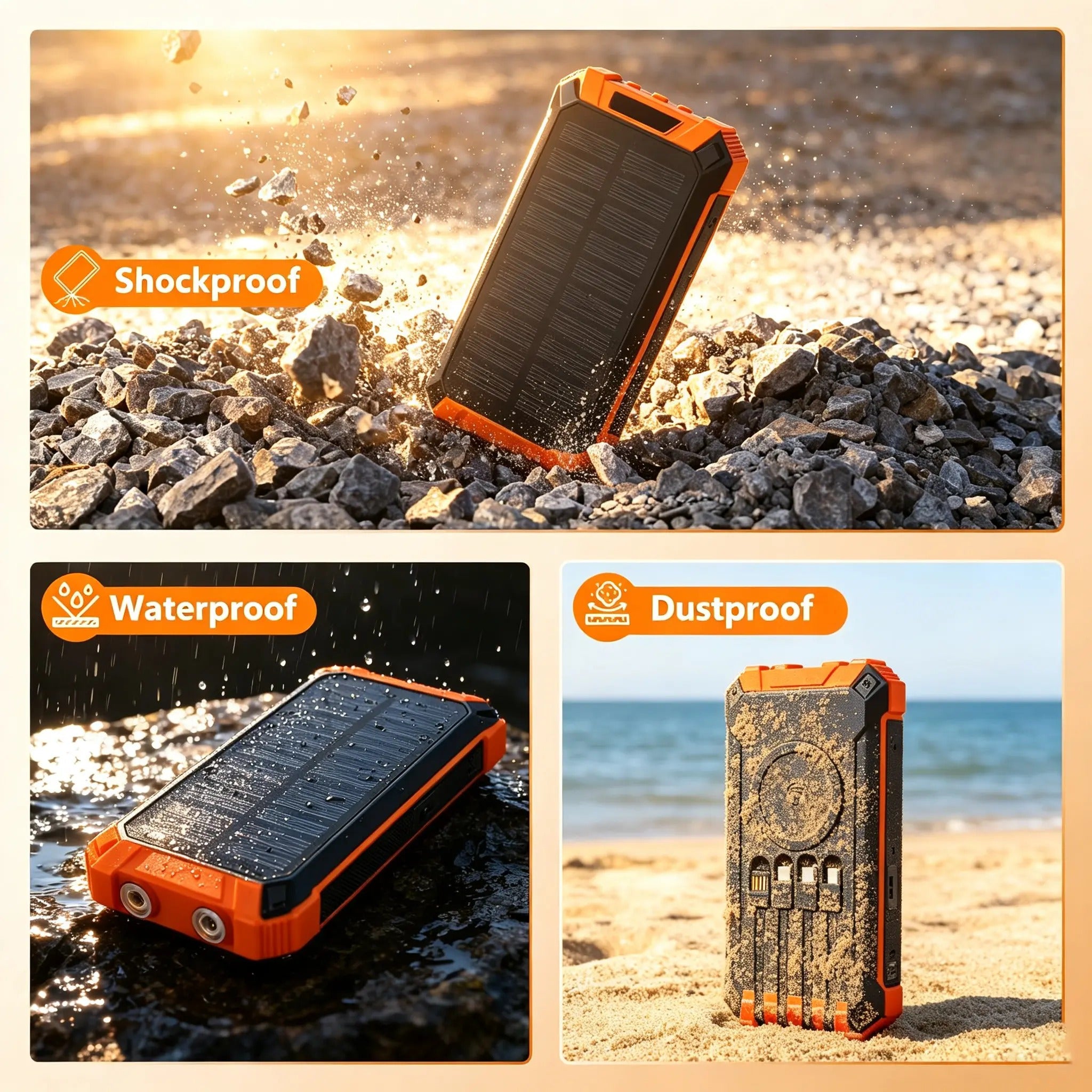 Mroace Solar Wireless Portable Power Bank