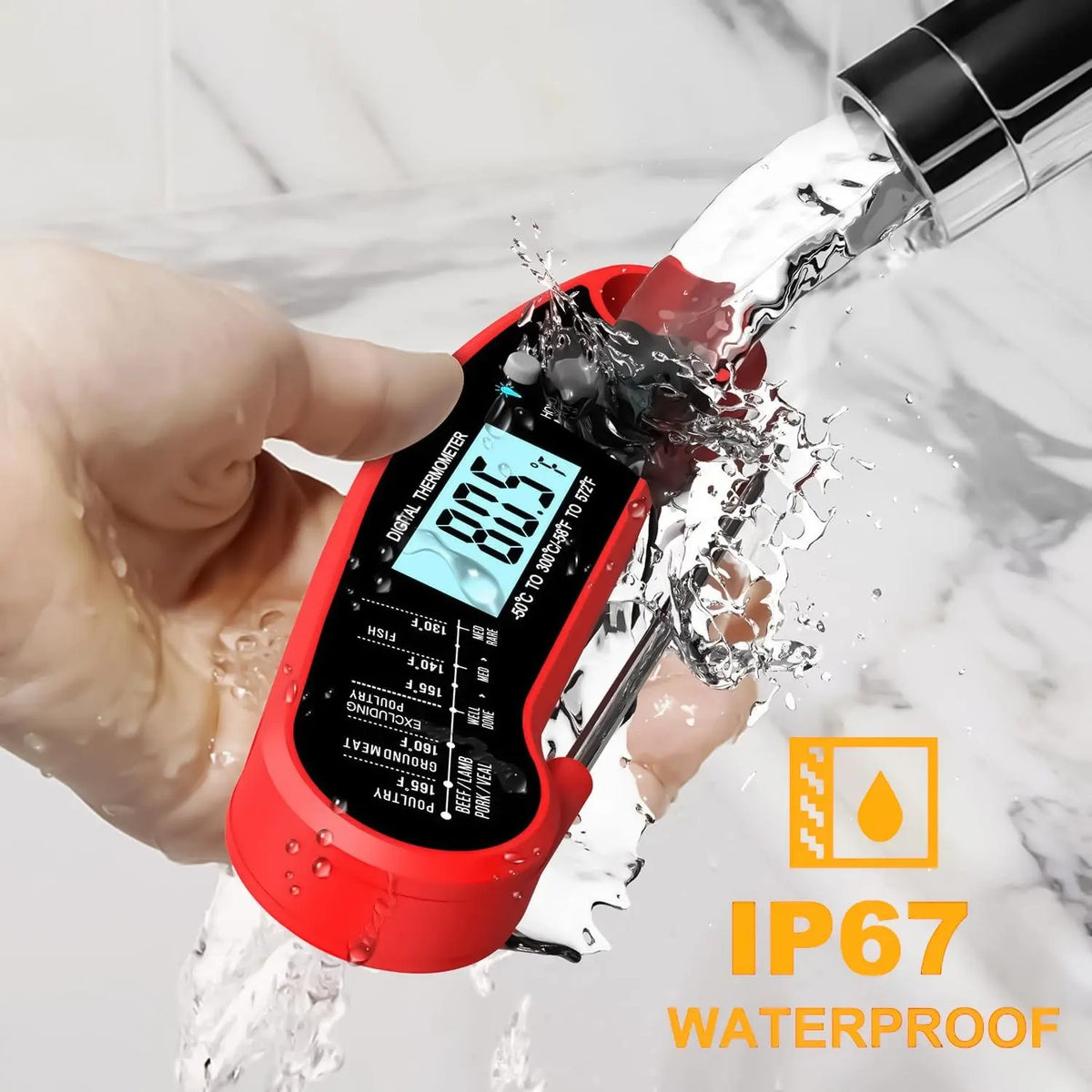 Mroace Waterproof Digital Kitchen Thermometer