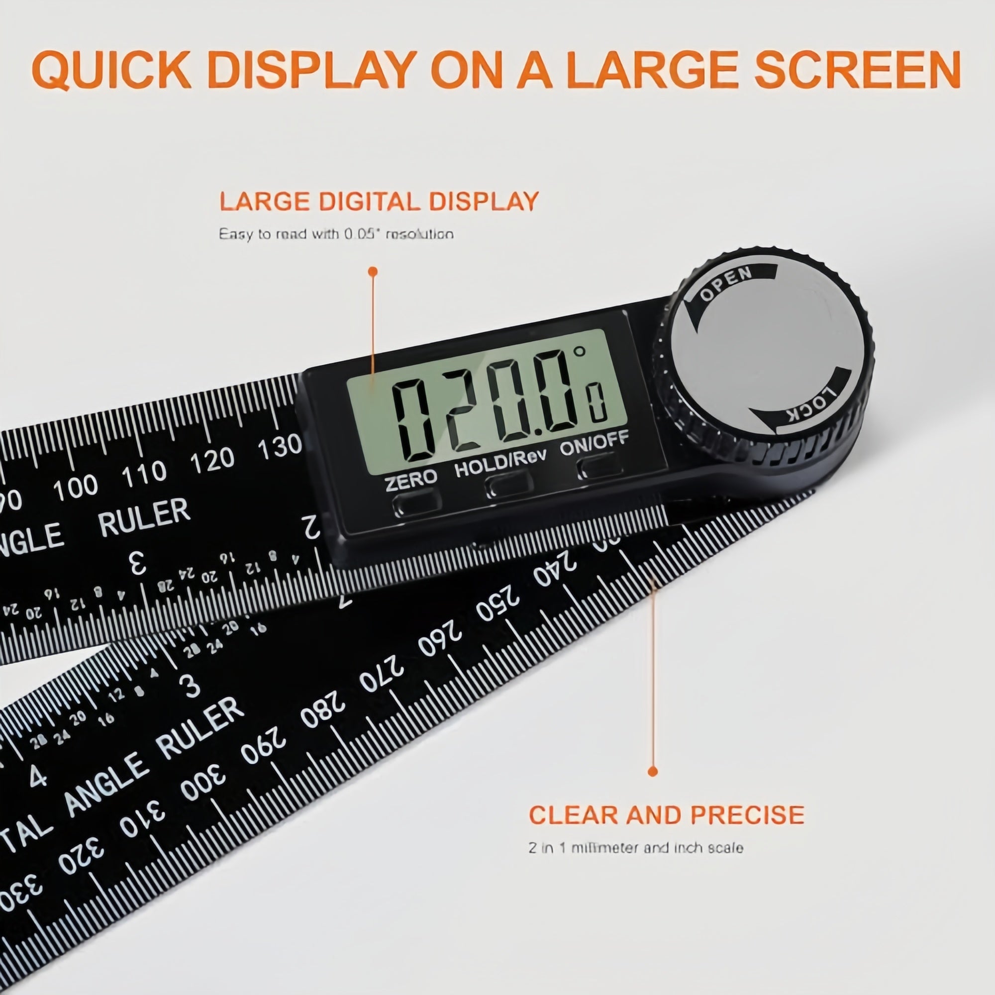 Mroace Digital Angle Measuring Ruler