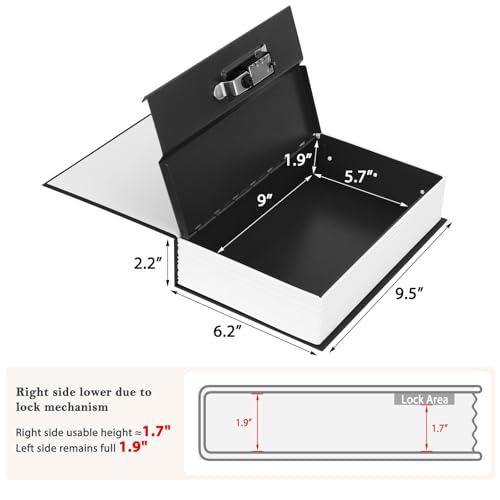 Mroace Combination Lock Secret Book Safe