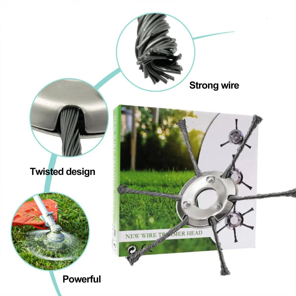Mroace Heavy Duty Steel Weed Trimmer Blade