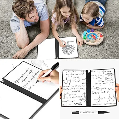 Mroace Reusable Dry Erase Whiteboard Notebook