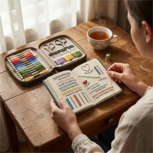 Mroace DIY Embroidery Stitch Book Kit