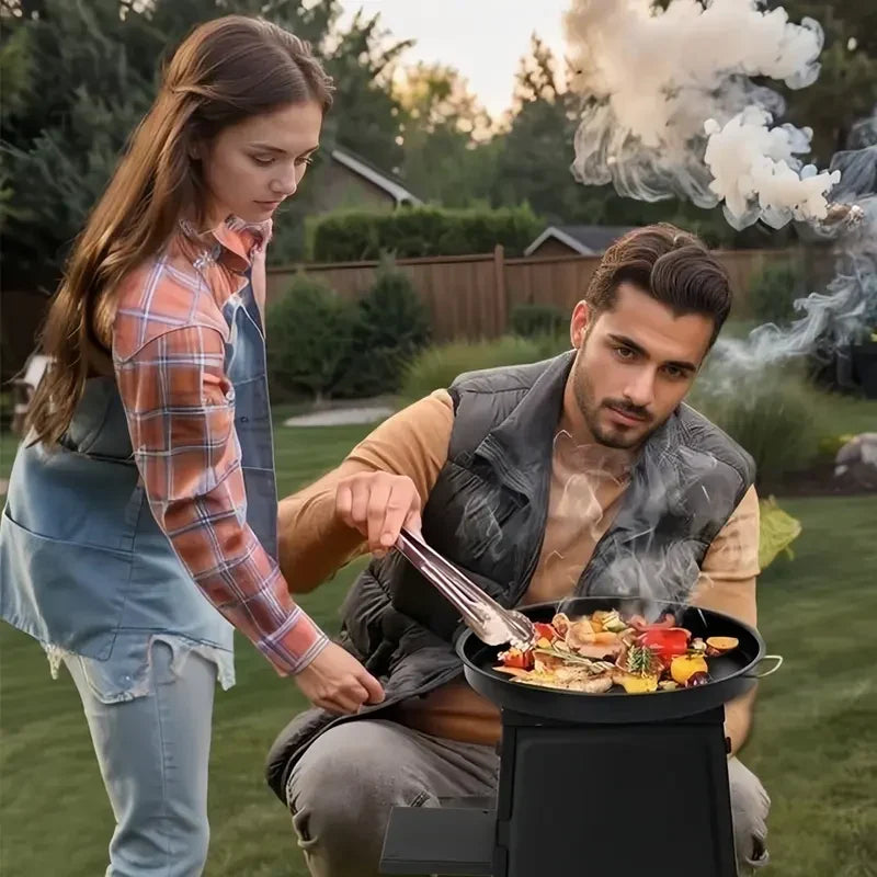 Portable Compact Cast Iron Wood - Image 6