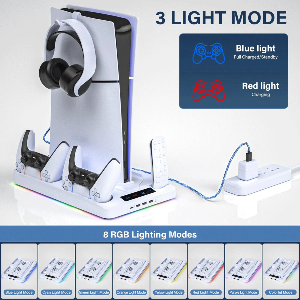 Mroace Console Cooling Station With Dual Controller Charger