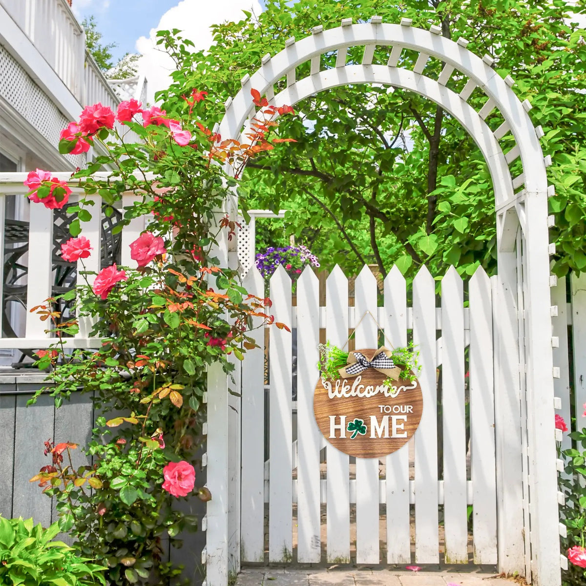 Mroace Wooden Welcome Door Sign