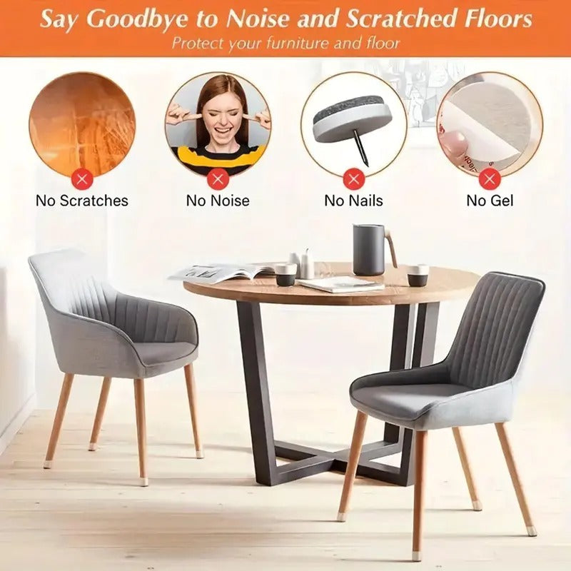 Mroace Noise Reducing Silicone Chair Leg Protectors