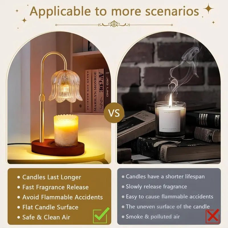 Mroace Adjustable Candle Warmer Lamp With Timer