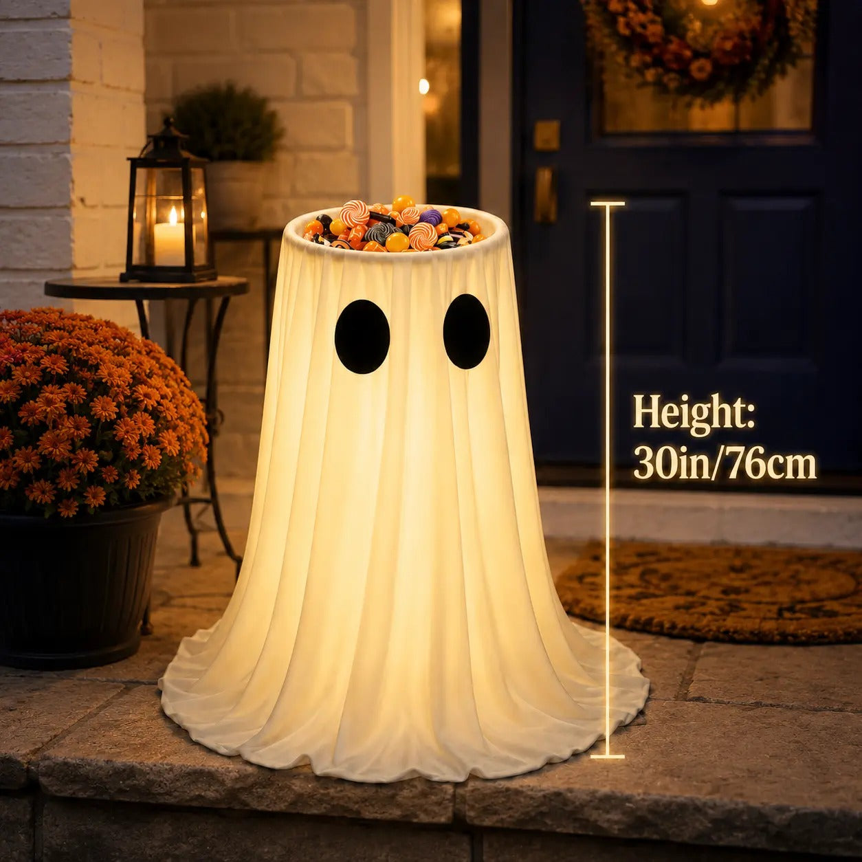 Mroace Glow In The Dark Ghost Candy Holder Bowl