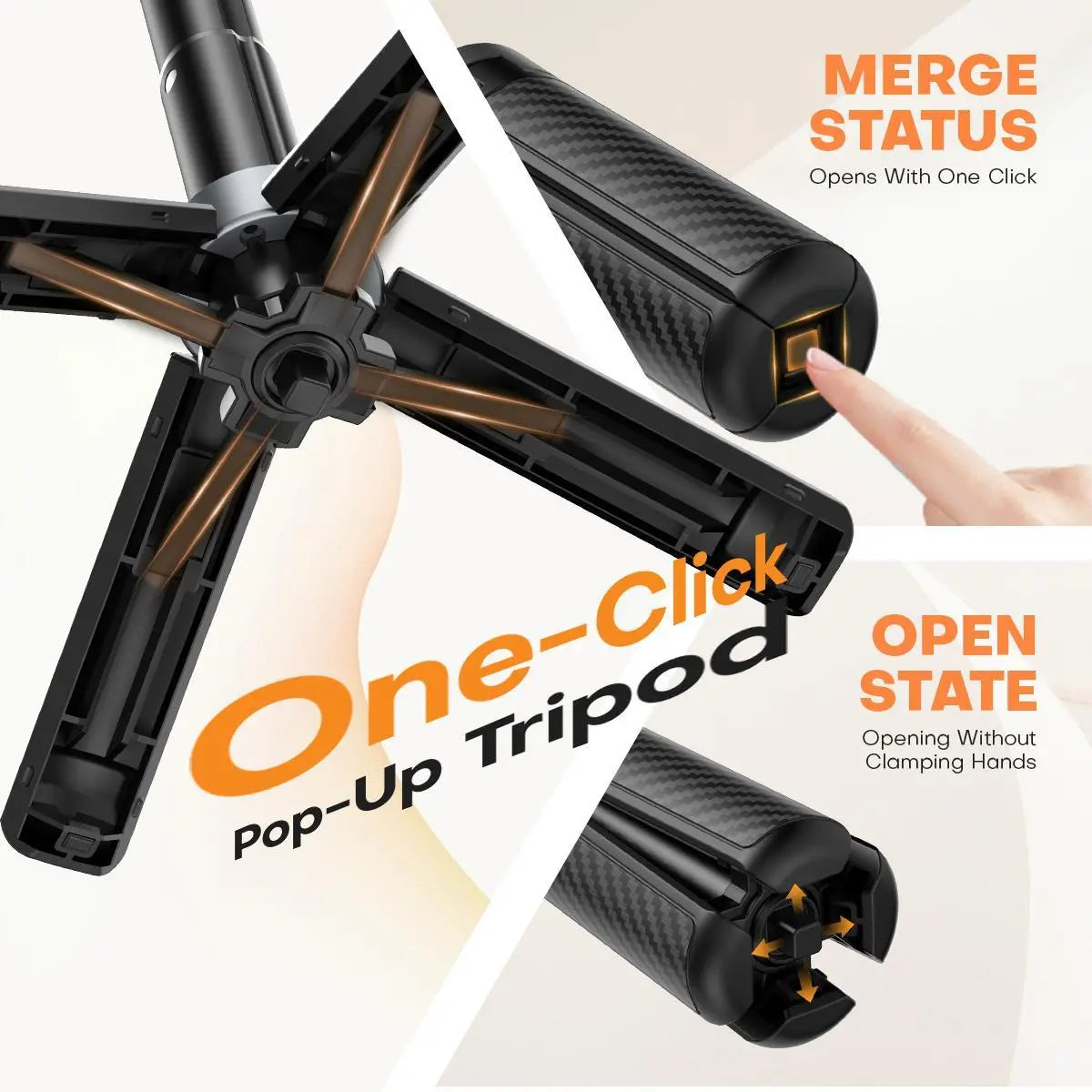 Mroace Magnetic Selfie Stick With Bluetooth Remote Control