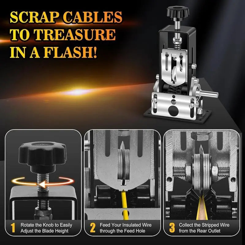 Mroace Adjustable Manual Wire Stripper Machine