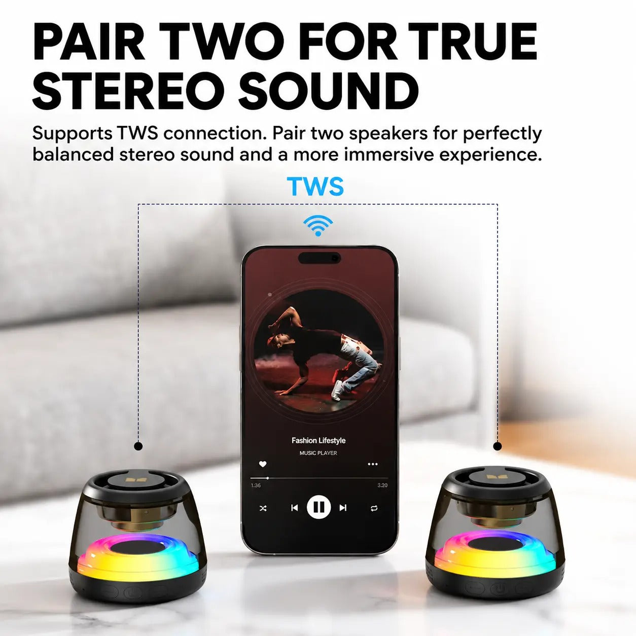 Mroace Magnetic RGB Bluetooth Speaker