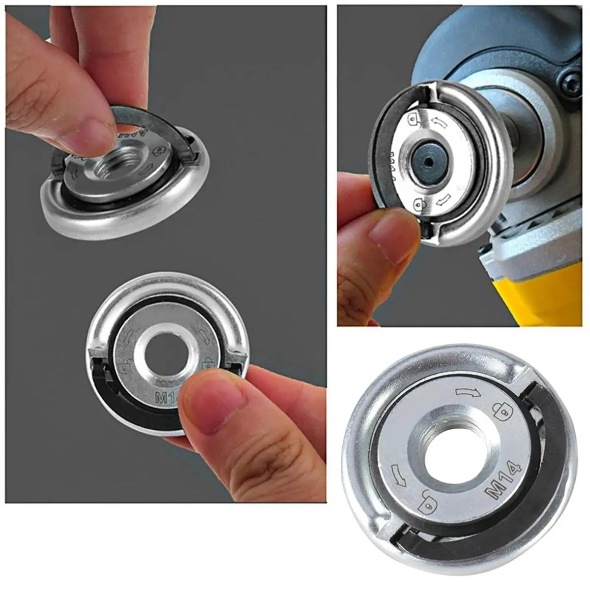 Mroace Heavy Duty Quick Clamping Angle Grinder Flange Nut