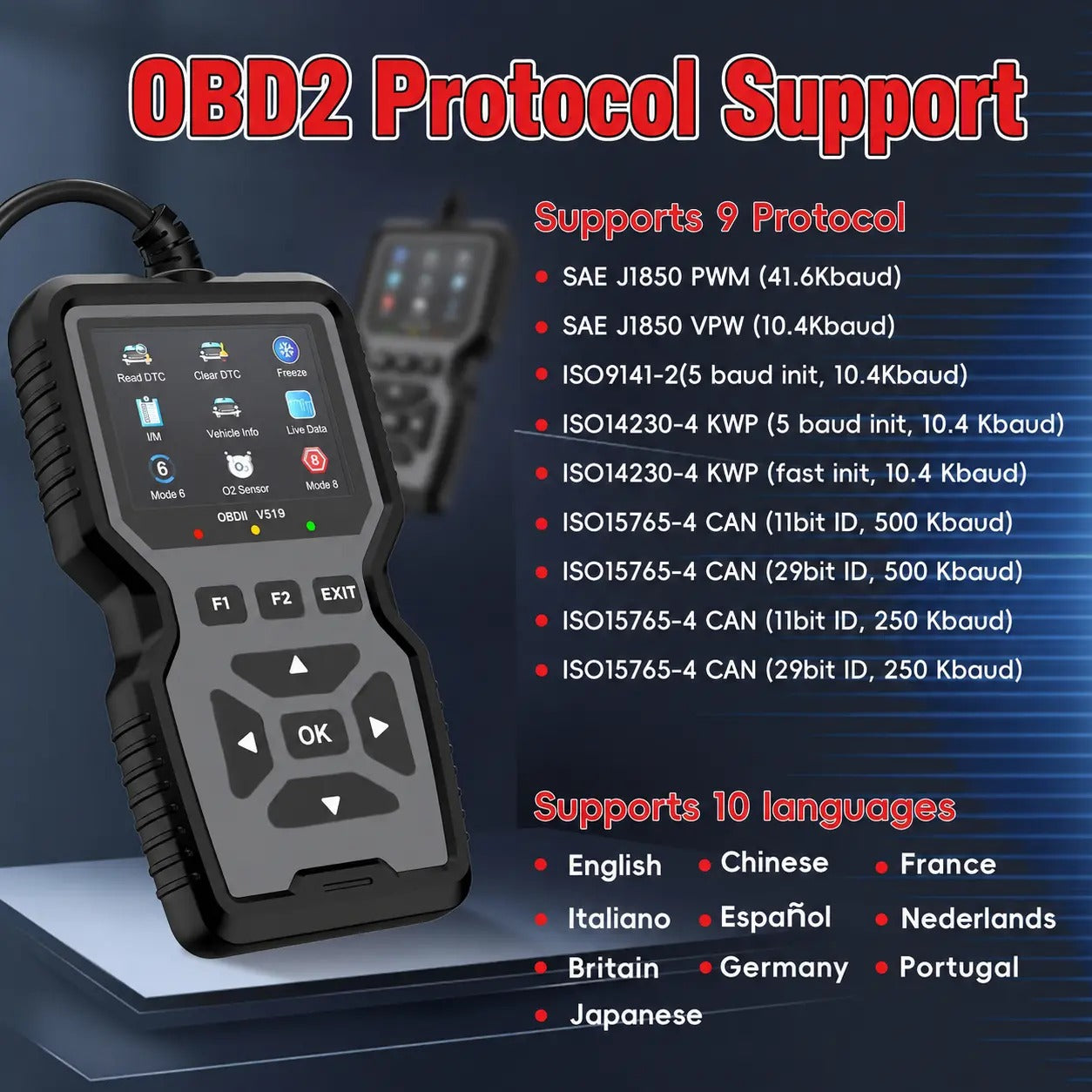 Mroace Handheld OBD Car Diagnostic Scanner