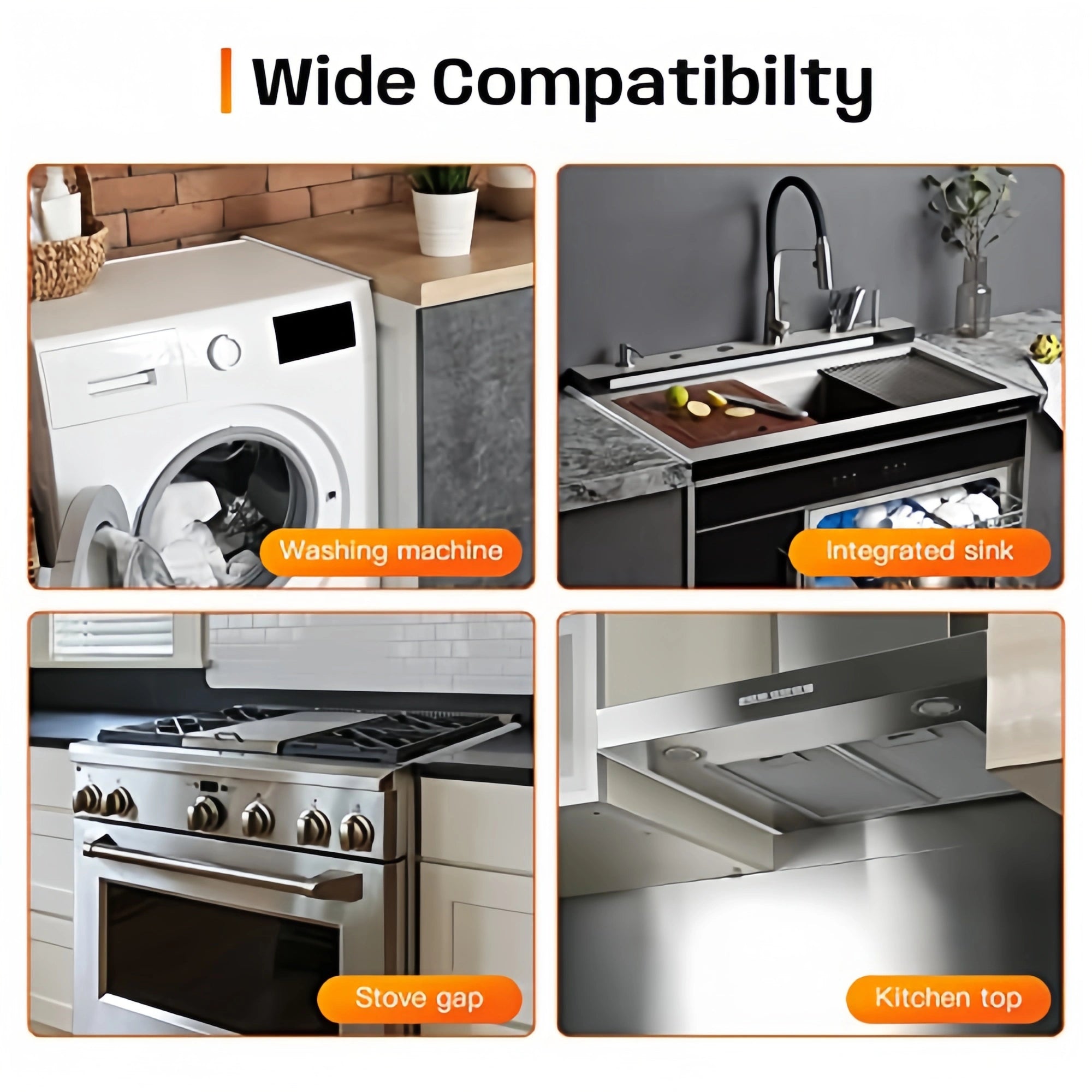 Mroace Heat Resistant Stainless Steel Stove Gap Cover