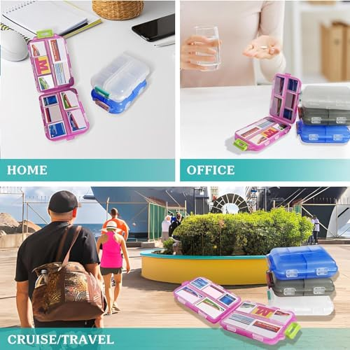 Mroace Portable 7-Day Mini Pill Organizer Case