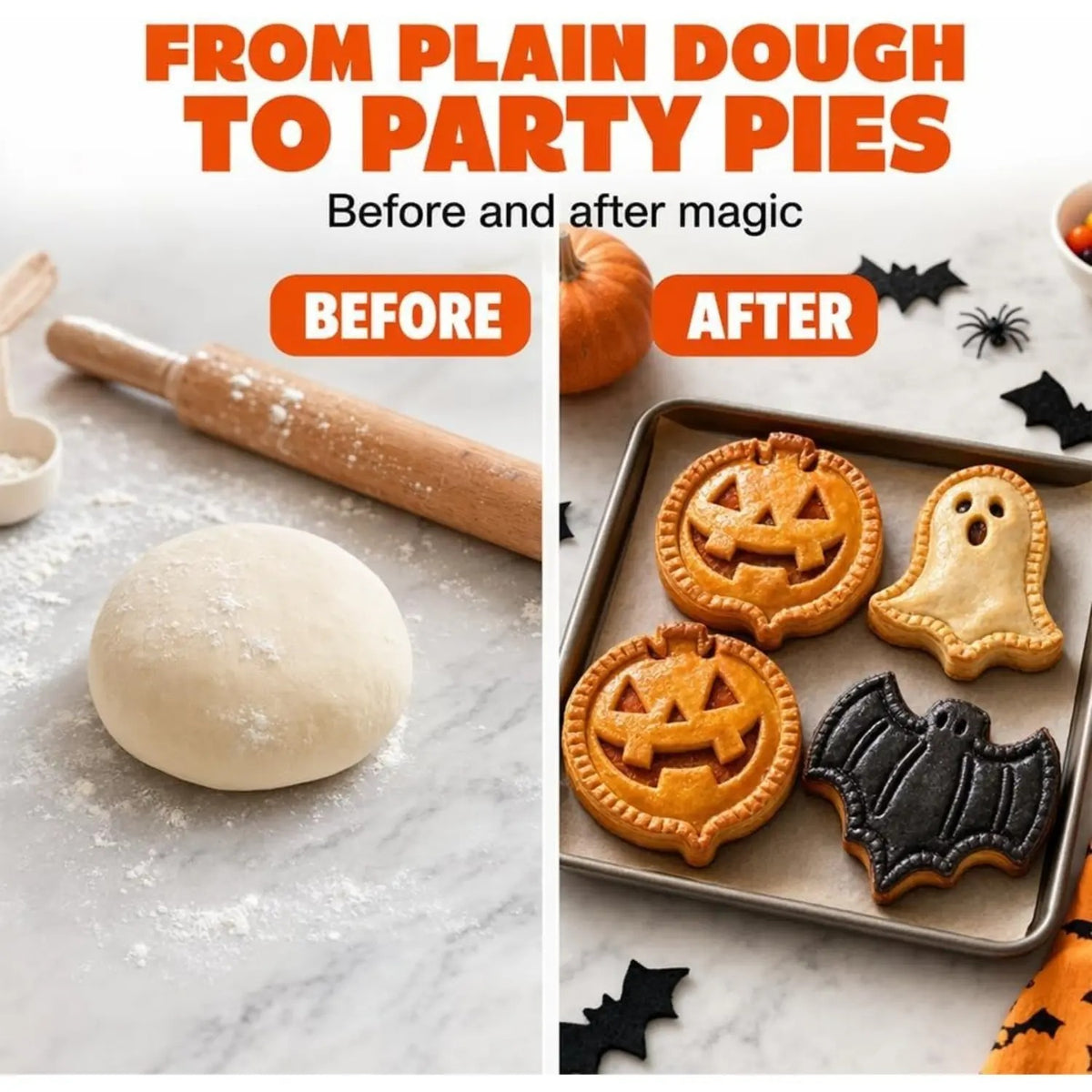 Mroace Halloween Hand Pie Mold Set