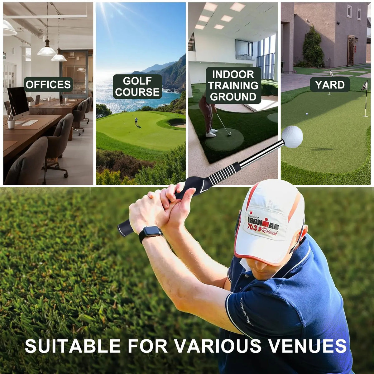Mroace Retractable Golf Swing Training Aid