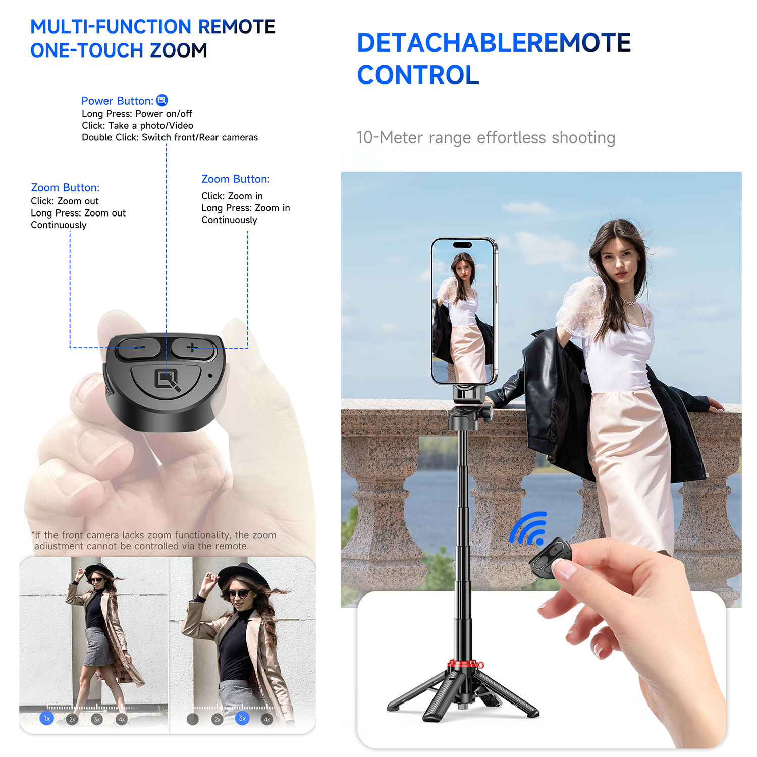 Mroace 4-in-1 Multifunctional Magnetic Selfie Stick