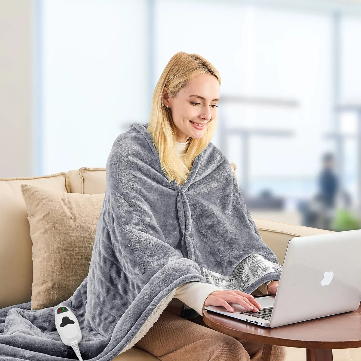 Mroace Electric Heated Throw Blanket