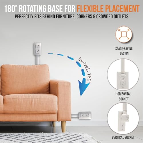 Mroace Extendable USB Outlet Extender