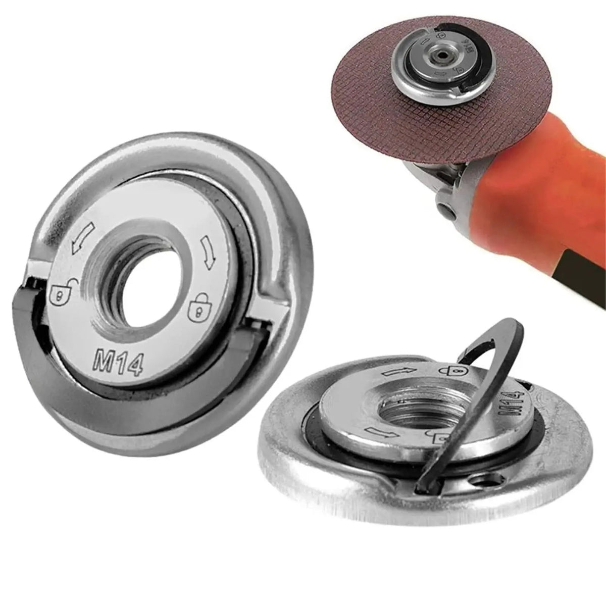Mroace Heavy Duty Quick Clamping Angle Grinder Flange Nut
