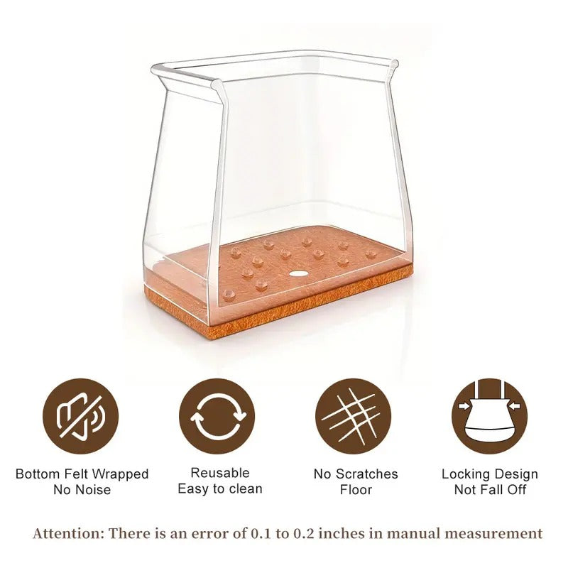 Mroace Noise Reducing Silicone Chair Leg Protectors