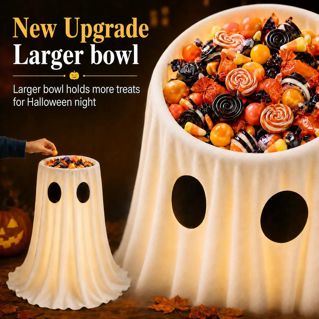 Mroace Glow In The Dark Ghost Candy Holder Bowl