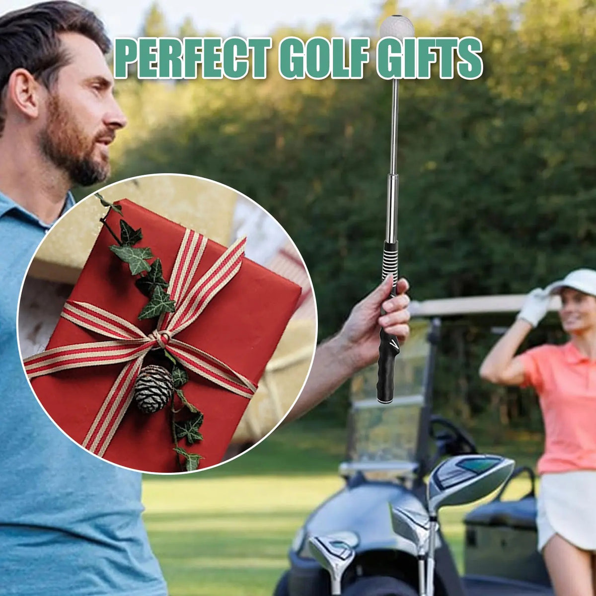 Mroace Retractable Golf Swing Training Aid