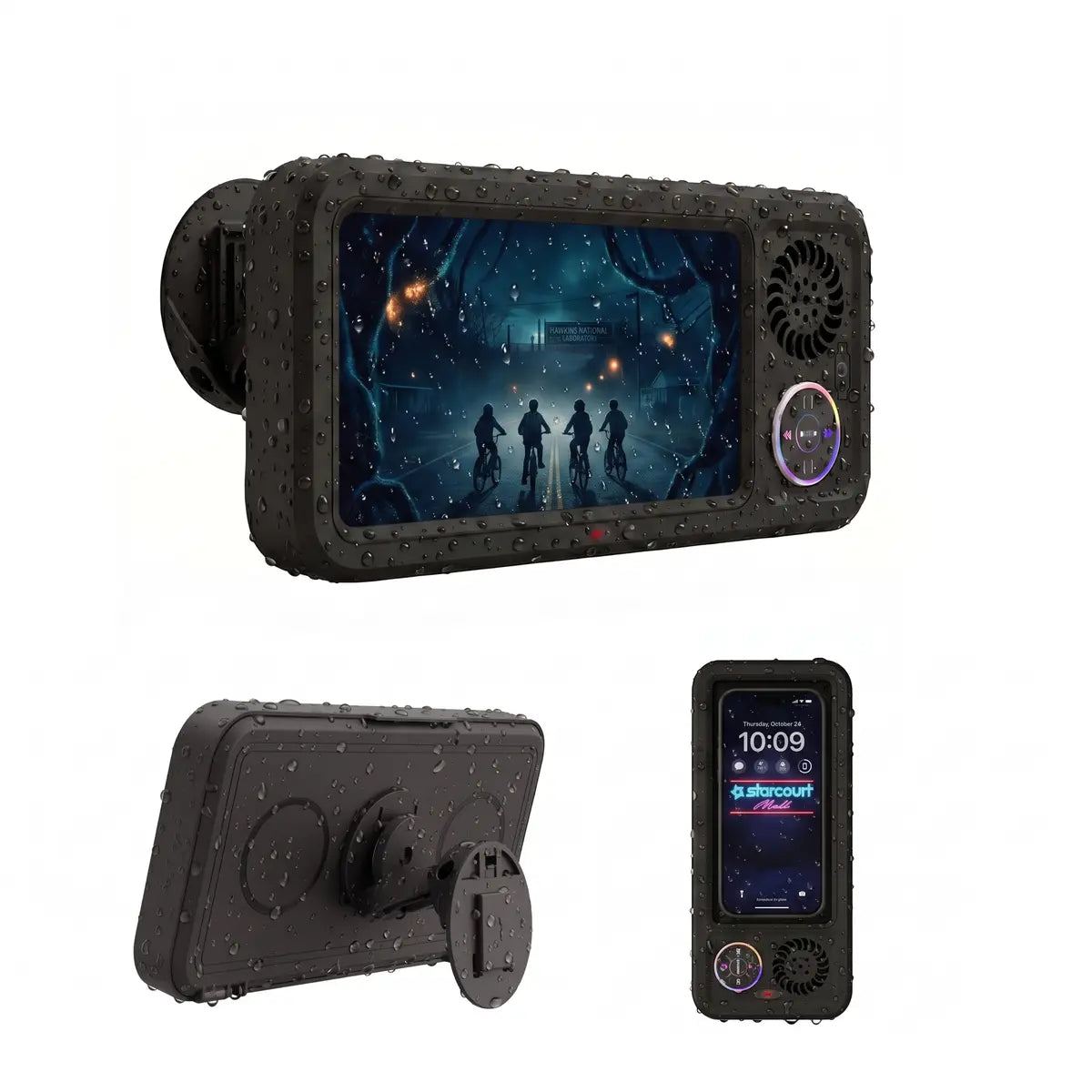 Mroace Waterproof Shower Phone Holder With Bluetooth Speaker