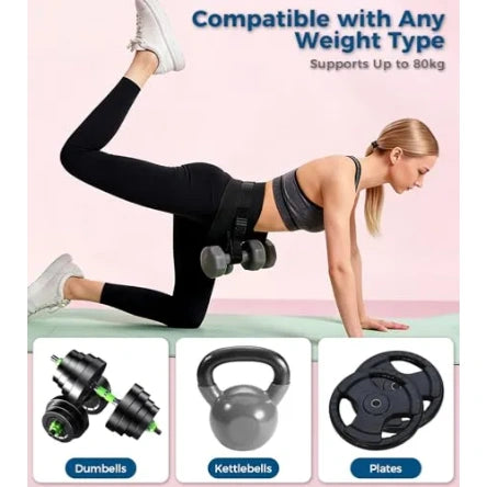 Mroace Adjustable Slip Resistant Padded Hip Thrust Belt