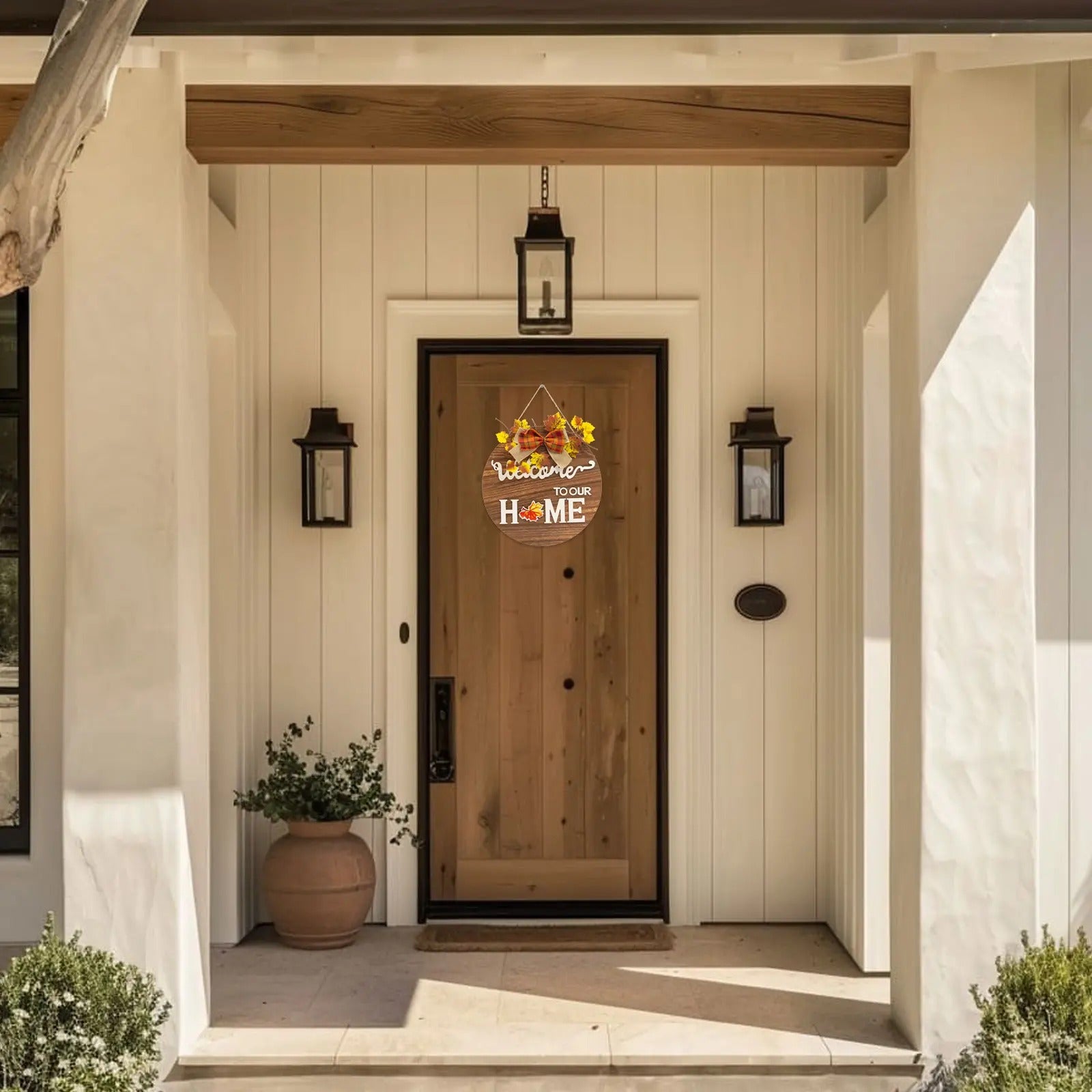 Mroace Wooden Welcome Door Sign