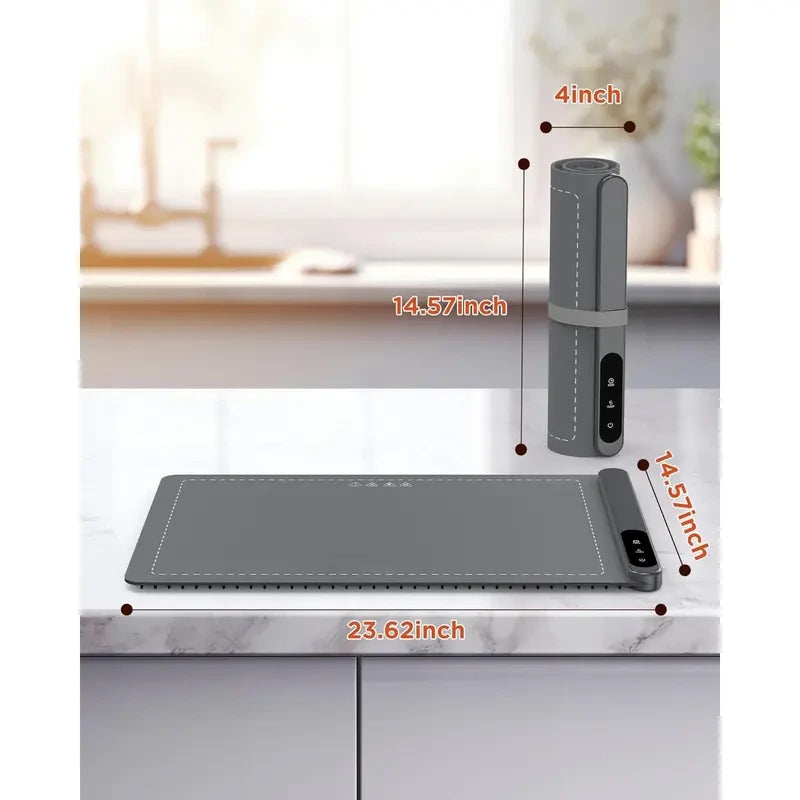 Mroace Roll-Up Electric Food Warming Mat 6 Heat Settings 6 Hour Timer