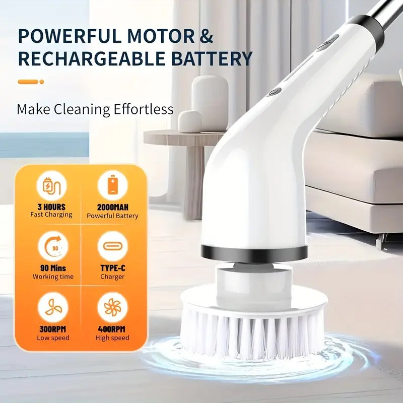 Mroace Cordless Waterproof Electric Spin Scrubber