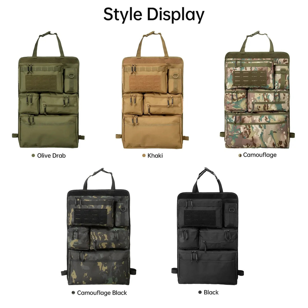 Mroace Tactical Modular Car Seat Organizer Bag