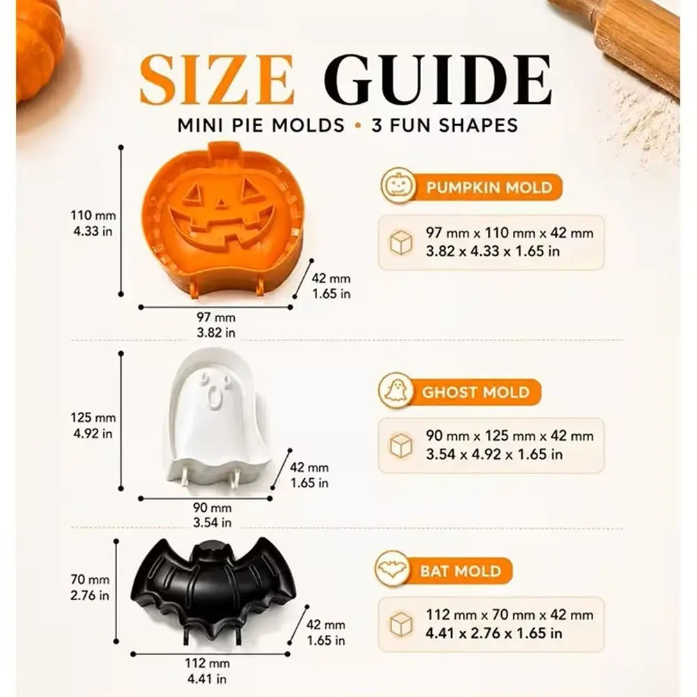 Mroace Halloween Hand Pie Mold Set