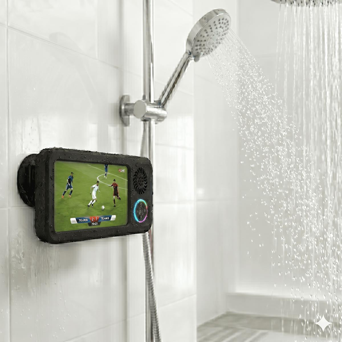 Mroace Waterproof Shower Phone Holder With Bluetooth Speaker