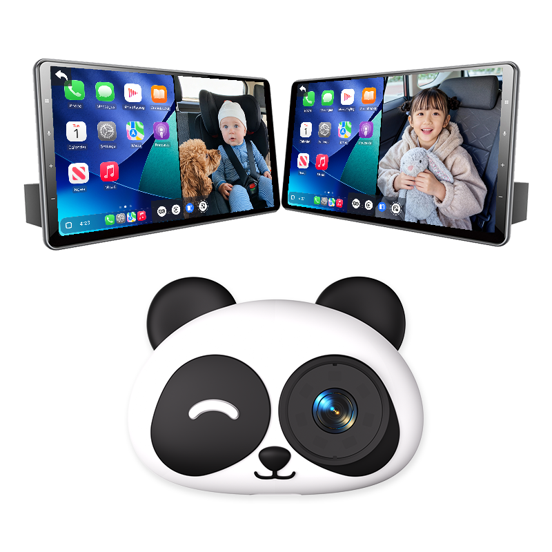 Mroace 1080P HD Baby Car Camera with Wireless CarPlay Adapter