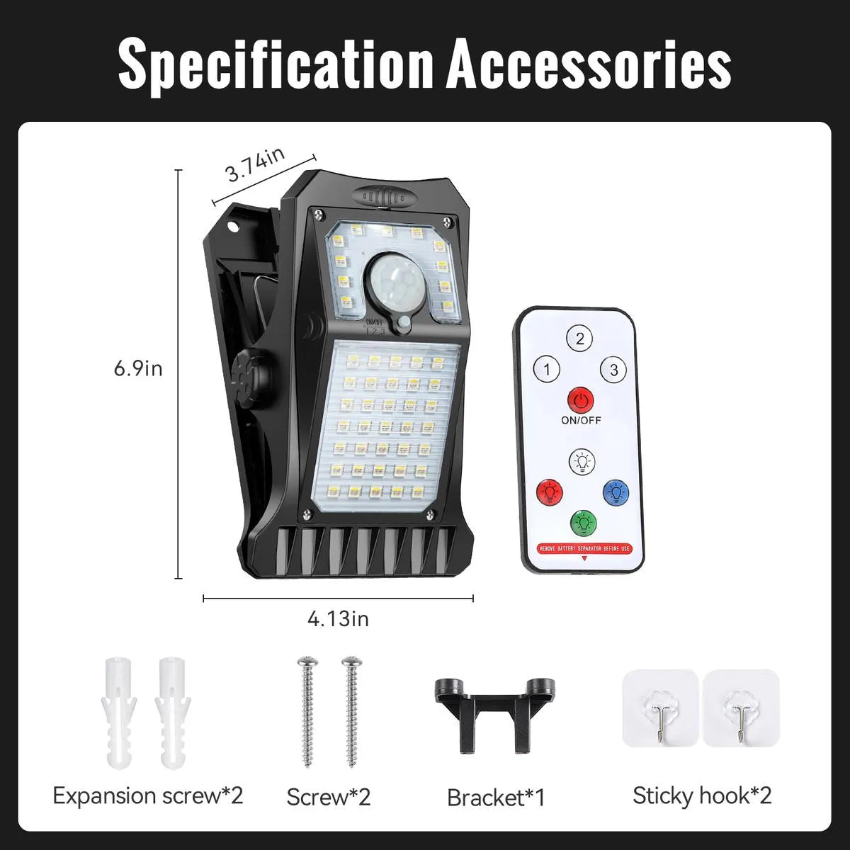 Mroace Solar Motion Sensor LED Clip Light