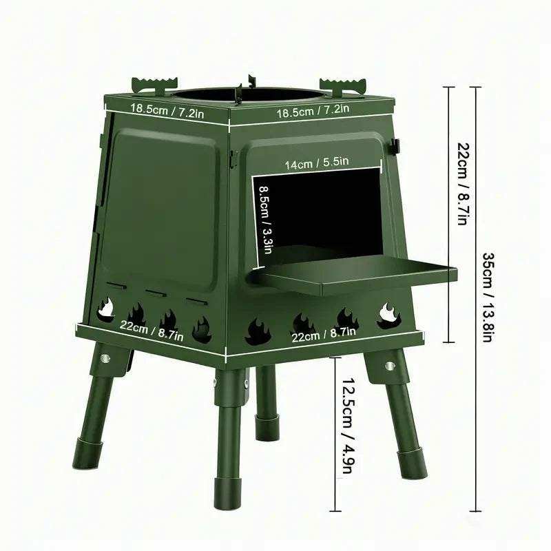 Portable Compact Cast Iron Wood - Image 10