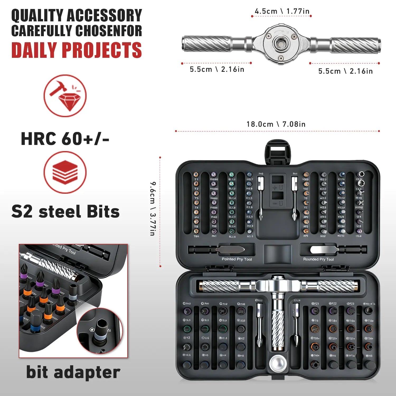 Mroace 100-In-1 Precision Ratchet Screwdriver Set
